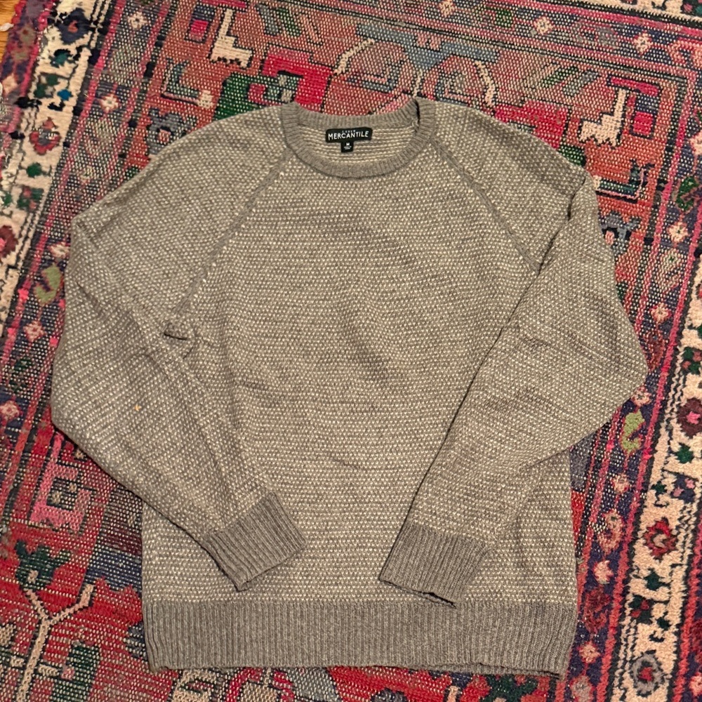 J. Crew Factory Men's Gray Crewneck Sweater